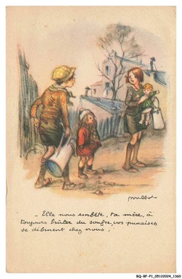 BQ-BFP1-0681-ILLUSTRATEURS - POULBOT - Elle nous enbete ta mère à toujours b - Photo 1/2