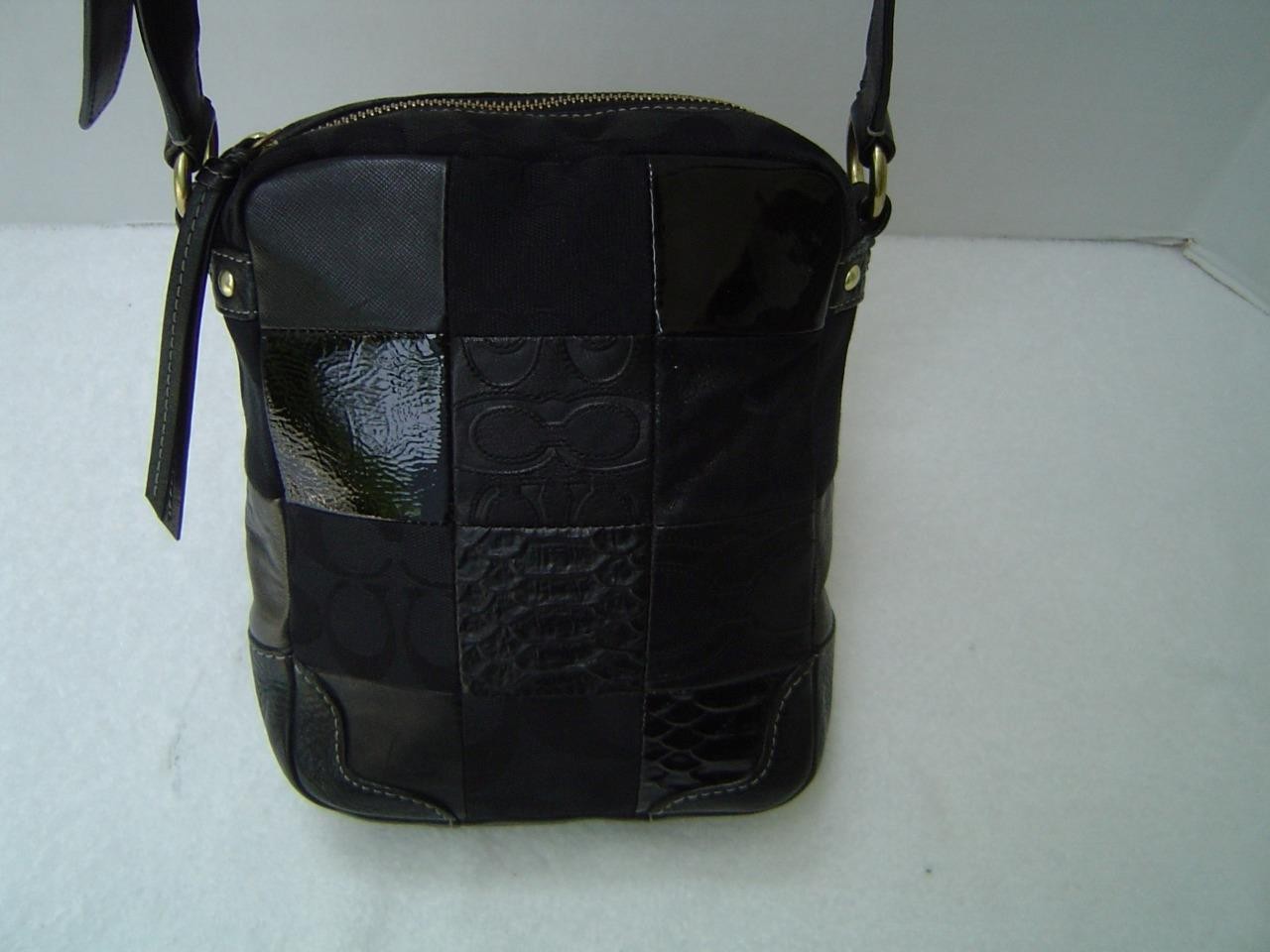 AUTHENTIC COACH HAMPTON SIGNATURE PYTHON PATCHWOR… - image 1