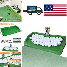 Heavy Duty Rubber Golf Ball Tray for Practice with Phone Holder and 100 Balls