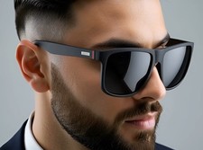 Square Polarized Sunglasses For Men TR90 Frame Driving Sun Glasses Male New Styl