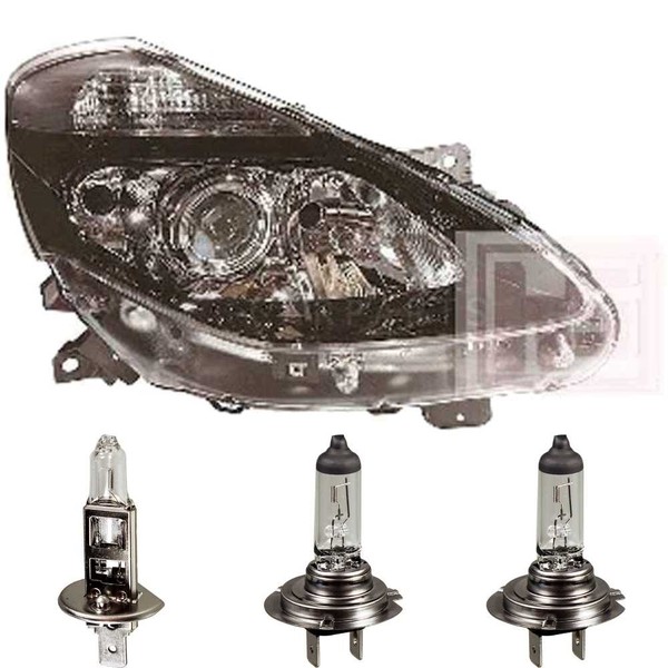 Scheinwerfer Rechts FüR Renault Clio Bj 05/09->> H7+H7+H1 Inkl. Philips Lampen-image