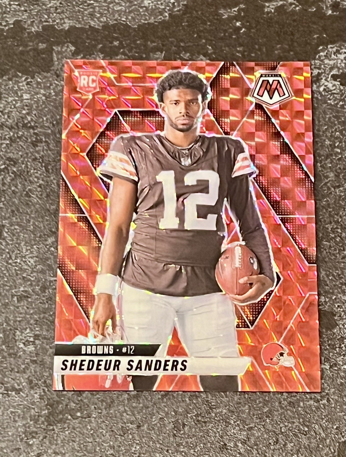 2025 Mosaic Shedeur Sanders Rookie Variation RC Red Mosaic Prizm #290 Browns