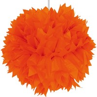 GW5370 HäNgedekoration Pompom KüRbis 30 Cm Orange Neu & Ovp
