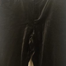 Chaps Women's Black Cotton Dress Pants Flat Front Button Closure Solid