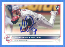 KONNOR PILKINGTON Signed/Autographed 2022 Topps Update RC Card #US304 w/COA b
