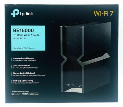 TP-Link Archer BE700 BE15000 Tri-Band WiFi 7 Router 2.5Gbps Ports VPN MLO TESTED