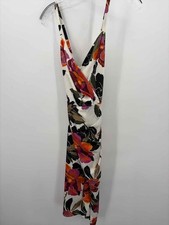 Pre-Owned Adelyn Rae White Size XS Floral Shift Knee Length Sleeveless Dress