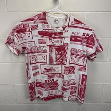 Vintage Advertisement Commercials T Shirt XL Beer Yucky Lager Car Airplane AOP