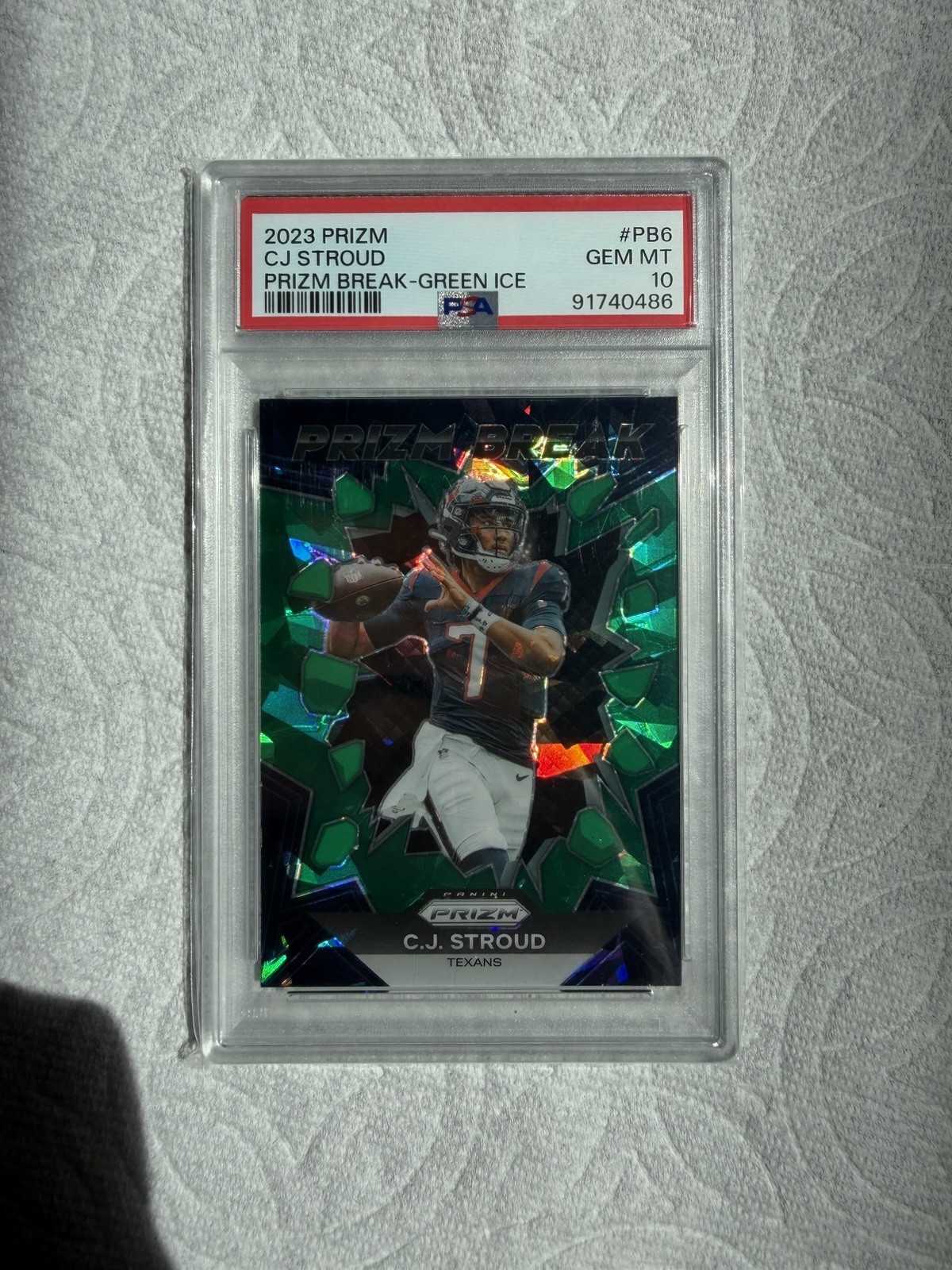 CJ Stroud Panini Prizm Break #PB6 Green Ice