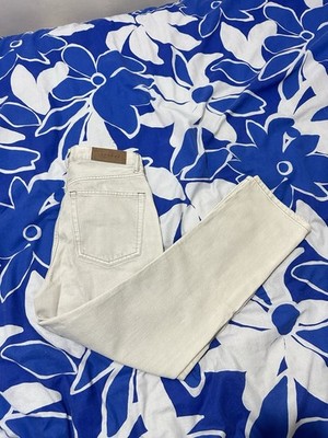 Topshop Editor Straight Regular Fit Baumwollmischung Denim Jeans - Creme - W28 L32