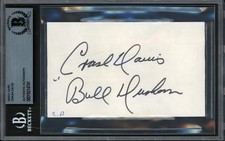 Crash Davis Autographed 3x5 Index Card Bull Durham Beckett BAS