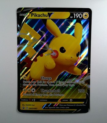 Pokemon PIKACHU V XXL Jumbo | EN SWSH061 Black Star Promo LP