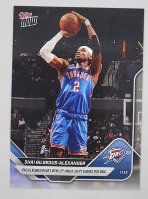 Shai Gilgeous-Alexander 2nd Most 30 Pt Gms 2025-26 NBA Topps NOW #56