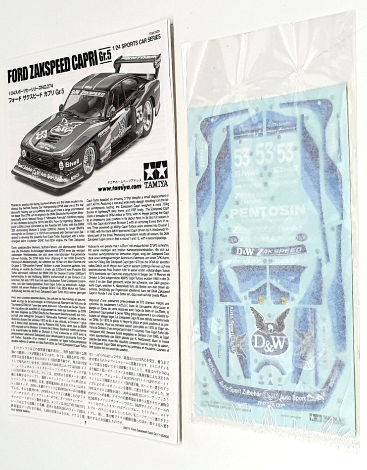 Tamiya 1/24 Scale Unbuilt Kit 24274 - Ford Zakspeed Capri Gr.5 | eBay