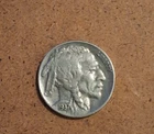 1937D Buffalo Nickel US Coin -  1937 D Denver Mint Full Date Full Horn XF