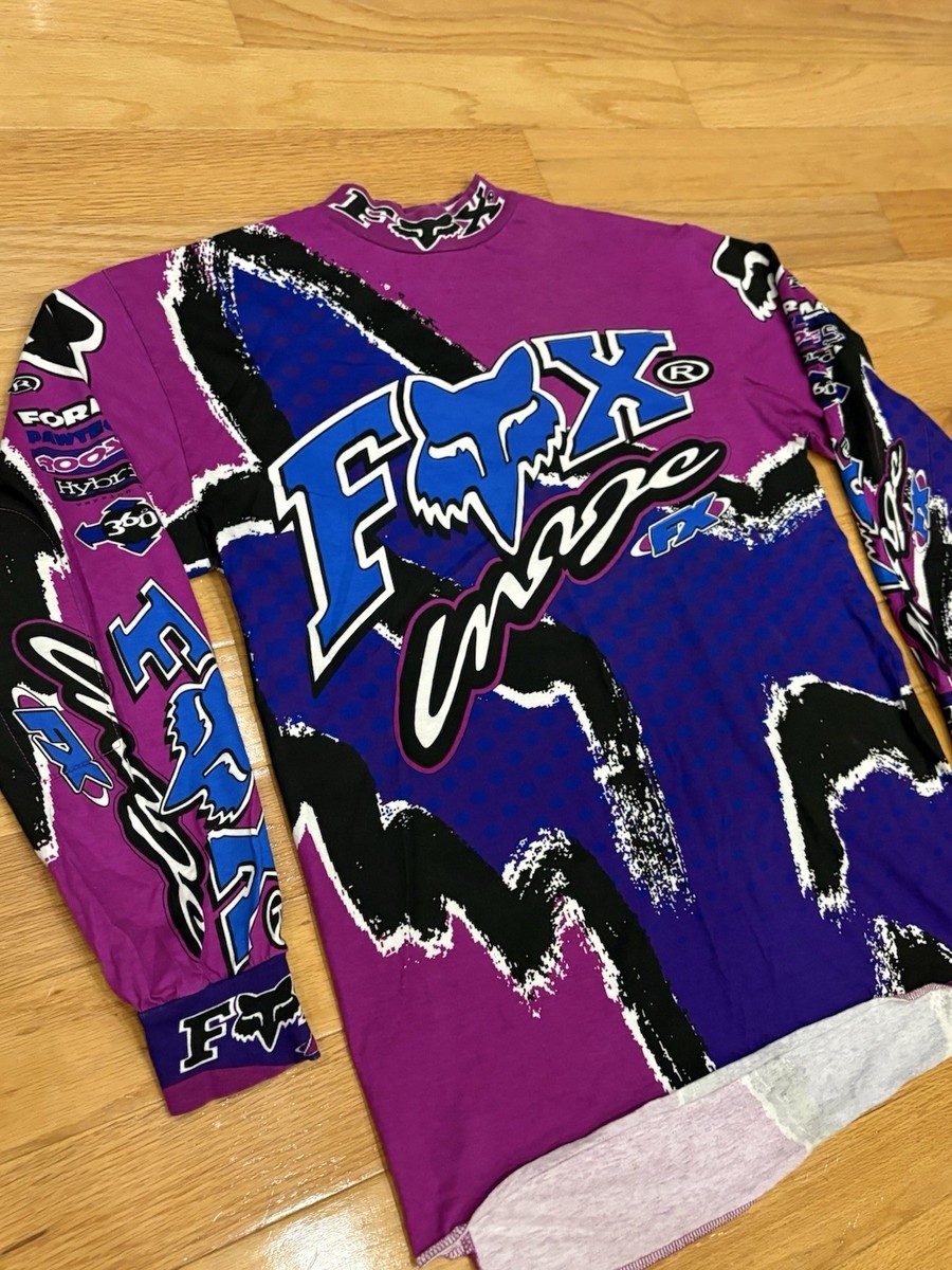 Vintage 90s Fox Racing All Over Print Motorcross Supercross MX SX