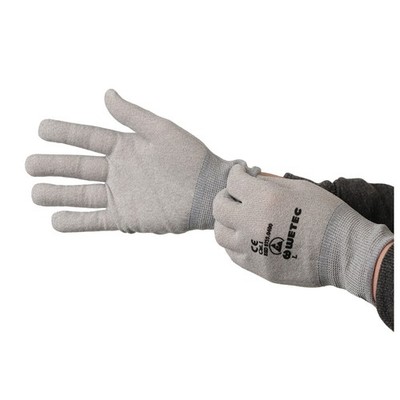 WETEC ESD-Handschuhe, antiallergen, M (Schutzhandschuh Produktschutz)