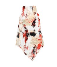 bar III Womens Printed Shift Asymmetrical Dress