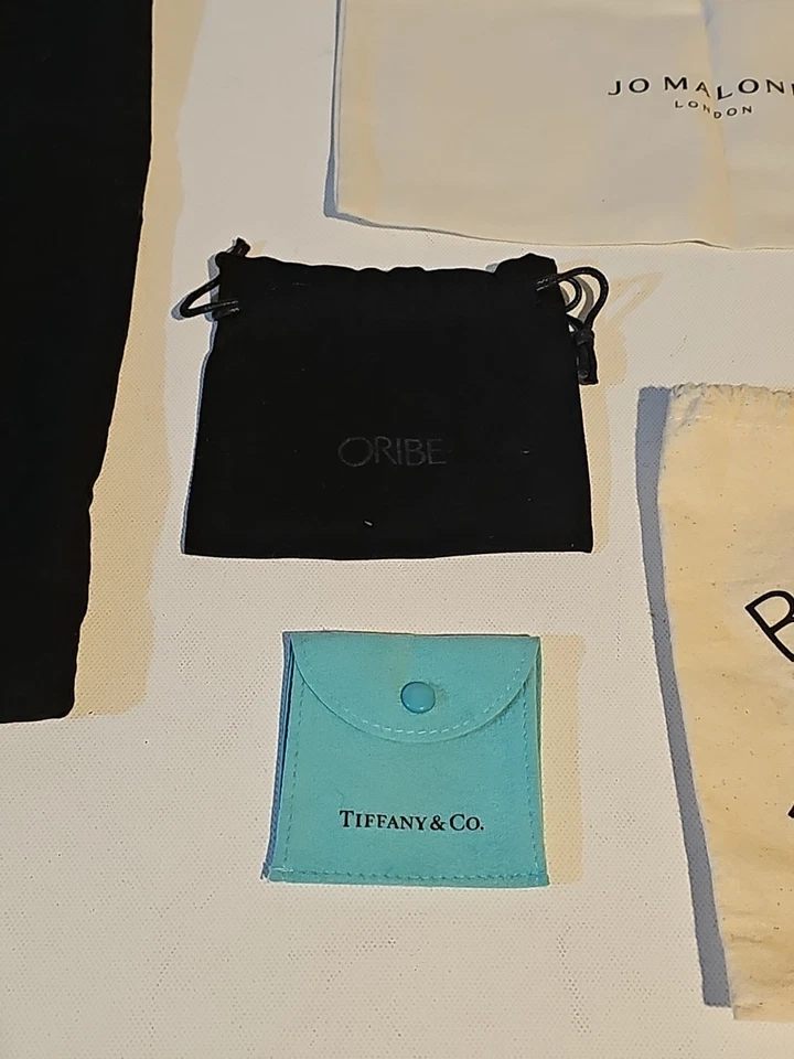 Lote de 5 bolsas antipolvo de diseño varios tamaños usadas estado Tiffany Foto 3 de 4
