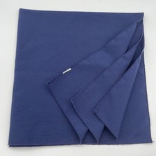 Vintage Square Scarf 20.5x20.5  Navy Solid Color Dark Blue