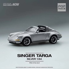 Pop Race 1:64 Porsche Singer Targa Silver PR64-SGTA-SL01