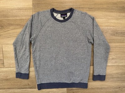 Patagonia Men's Crewneck Sweater MEDIUM SLIM Hemp Blue Organic Trail Harbor