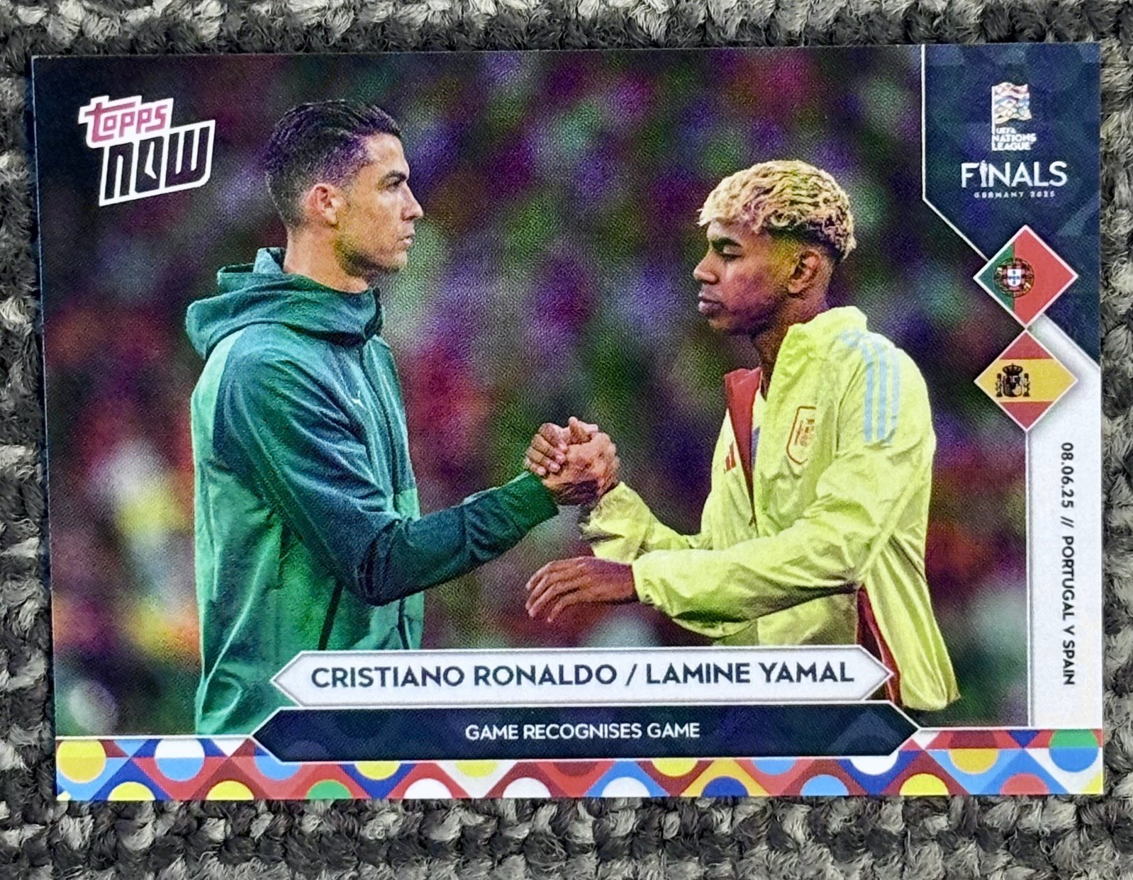 Lamine Yamal / Cristiano Ronaldo 2025 Topps Now UEFA Nation Spain Portugal WC