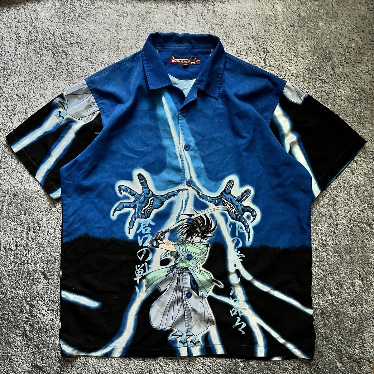 Vintage Rare Dnon Jeans 90s Anime Samurai Shirt Men's Size L | eBay