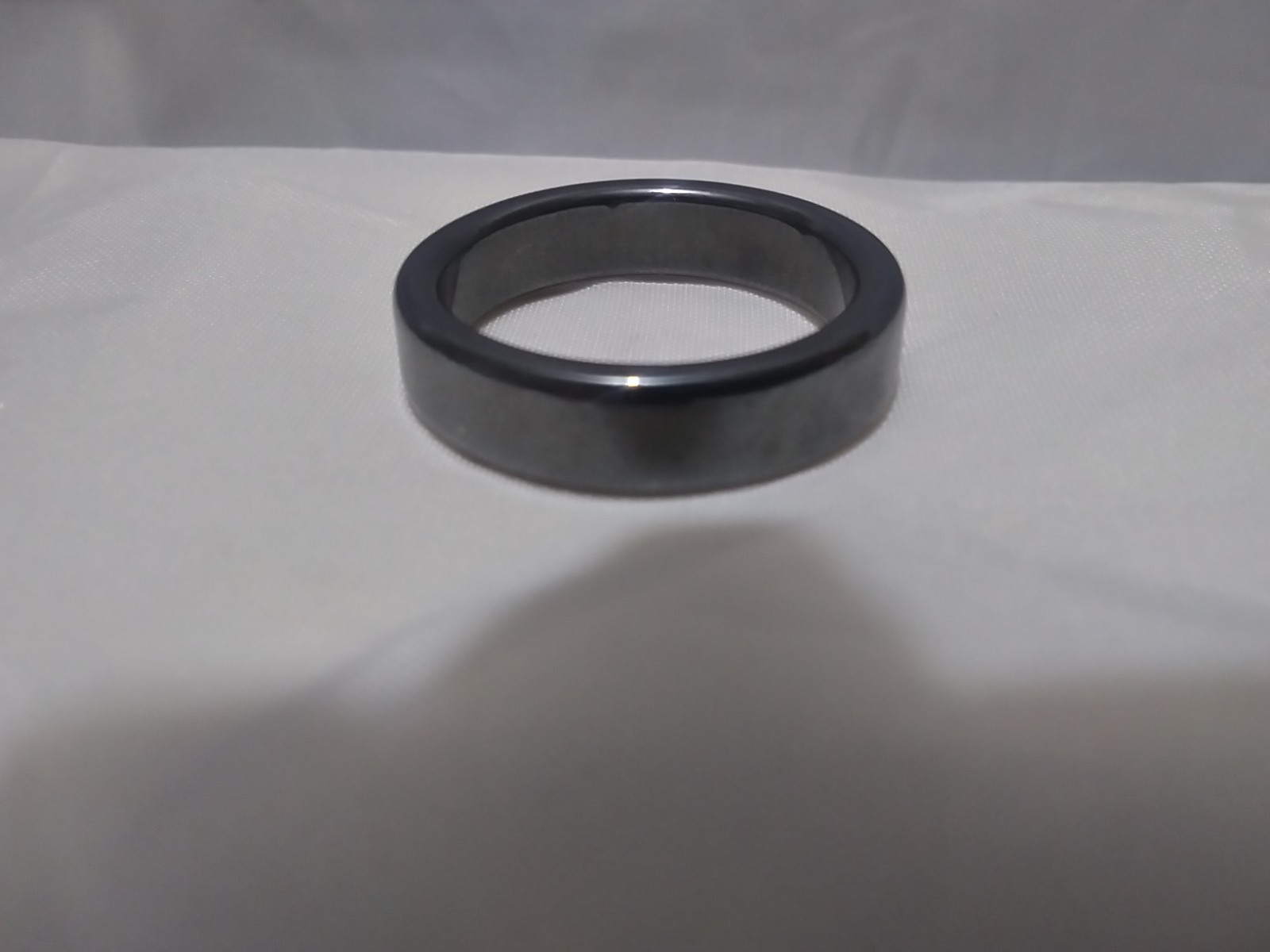 Real Non Magnetic Black Flat Hematite Basic Ring … - image 6