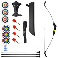 Archery Youth Bow and Arrow Kit Adjustable 13/15/18 LBS Sucker Fiberglass Arrow