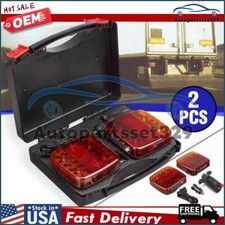 Wireless Led Rear Tail Lights Battery Operated Usb Magnetic Tow Towing Trailer