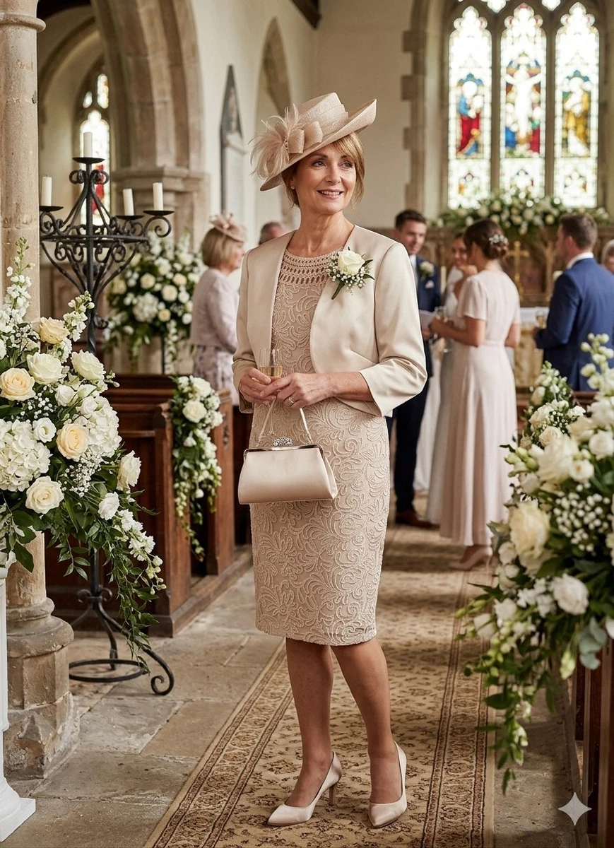 Champagne Mother of the Bride in Mother of the Bride Clothing for sale