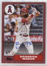 2022 Series 2 1987 Topps Baseball Red 8/25 Brandon Marsh #87BA-BM Auto 15mj