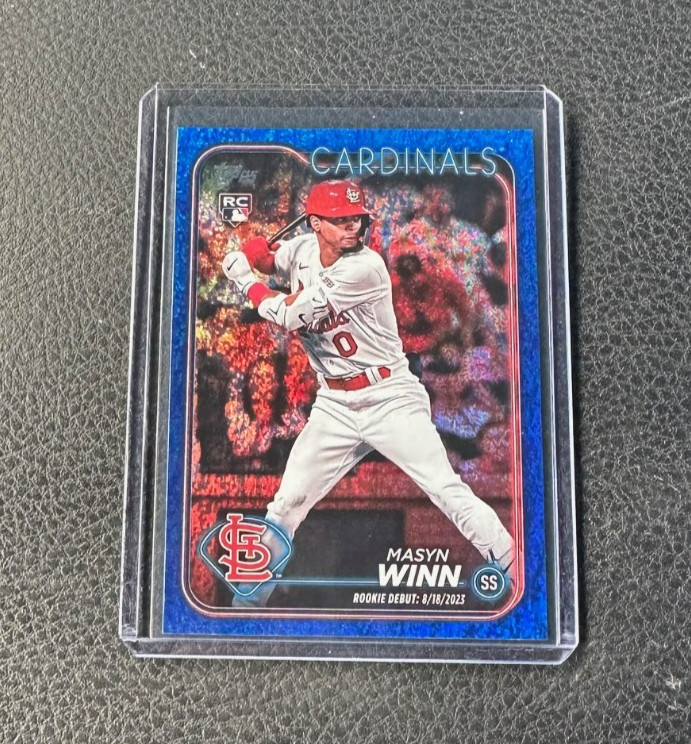 2024 Topps Update Masyn Winn Rookie Debut Blue Holo Foilboard 305/999