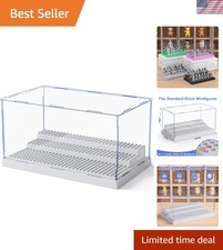 Elegant Acrylic Minifigure Display Case - Removable Grey Showcase for 35 Figures