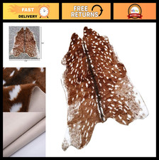 Faux Fur Deer Hide Rug - Animal Print Cowhide Area Mat, Non-Slip for Living Room