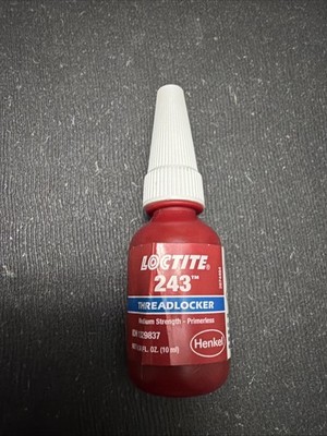 Loctite 1329837 Primerless Threadlocker, Loctite 243, Medium Strength, 10ml