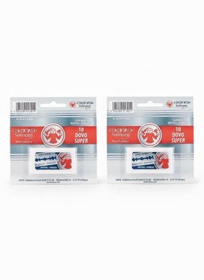 Dovo 20 (2X10) Razor Blades Double-Edge Super-Platinum Shaving for Safety Razors