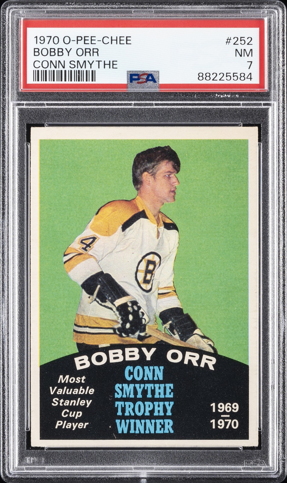 1970 O-PEE-CHEE CONN SMYTHE #252 BOBBY ORR PSA 7
