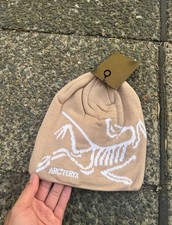 Arc'teryx Bird Head Toque Beanie - Beige Wool Knit Unisex Winter Ski Hat NWT