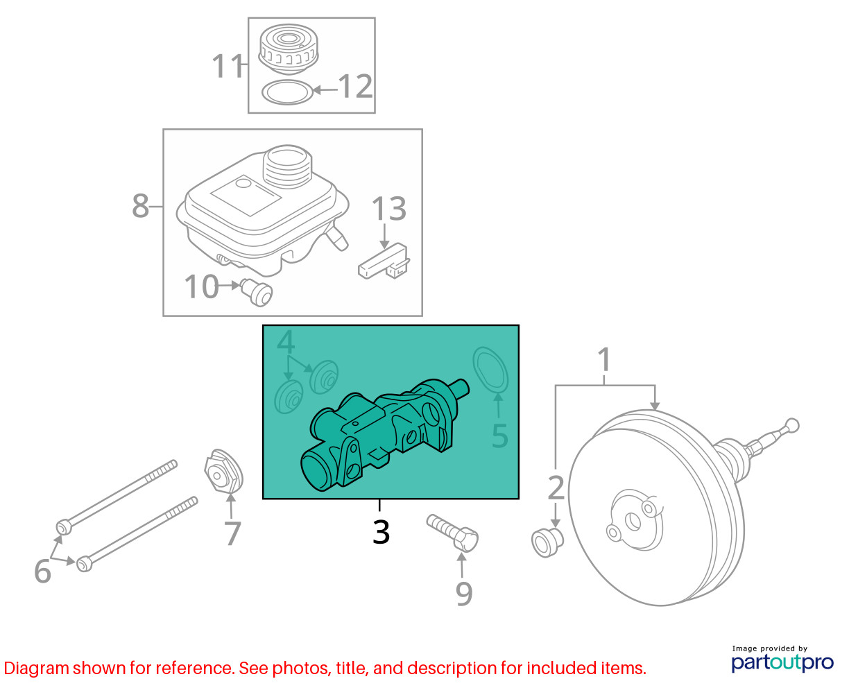 11 AUDI R8 BRAKE MASTER CYLINDER