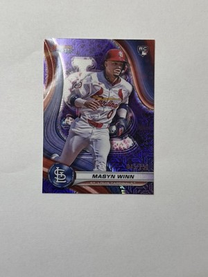 2024 Bowman's Best Purple Mojo Refractor 045/250 Masyn Winn #60 Rookie RC