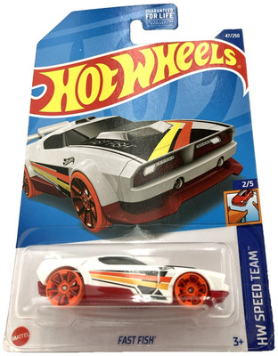 Hot Wheels Fast Fish 47/250 HW Speed Team 2/5 White Black Orange Red 2022