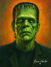 Boris Howler GLENN STRANGE FRANKENSTEIN 8.5X11 Art Print SIGNED classic horror
