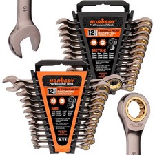 Horusdy 24-piece Ratcheting Wrench Set Metric Horusdy 24-piece Ratcheting Wrench Set Metric