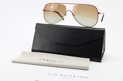 LIEBESKIND Berlin Sonnenbrille 11055 Col. 335 Red Green Pilot Half Rim Steel