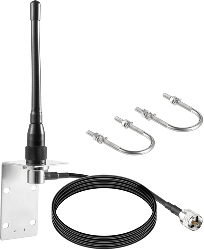 Antenne marine VHF à profil bas, 156-163Mhz, avec câble coaxial premium RG58 de 16,4 pieds (5m) à faible perte avec PL259  202192403