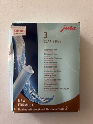 Jura Claris Blue Water Filter, Pack of 3, Open Box, Sealed NEW