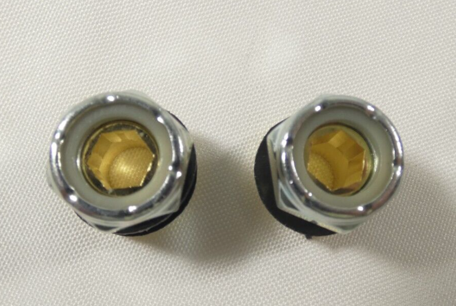 NEW Brass 1/2" Die Cast Drum Air Vent Set of 2 & Gaskets for Bass Tom