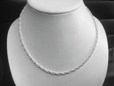 Sterling Silver 18" Solid Rope Chain